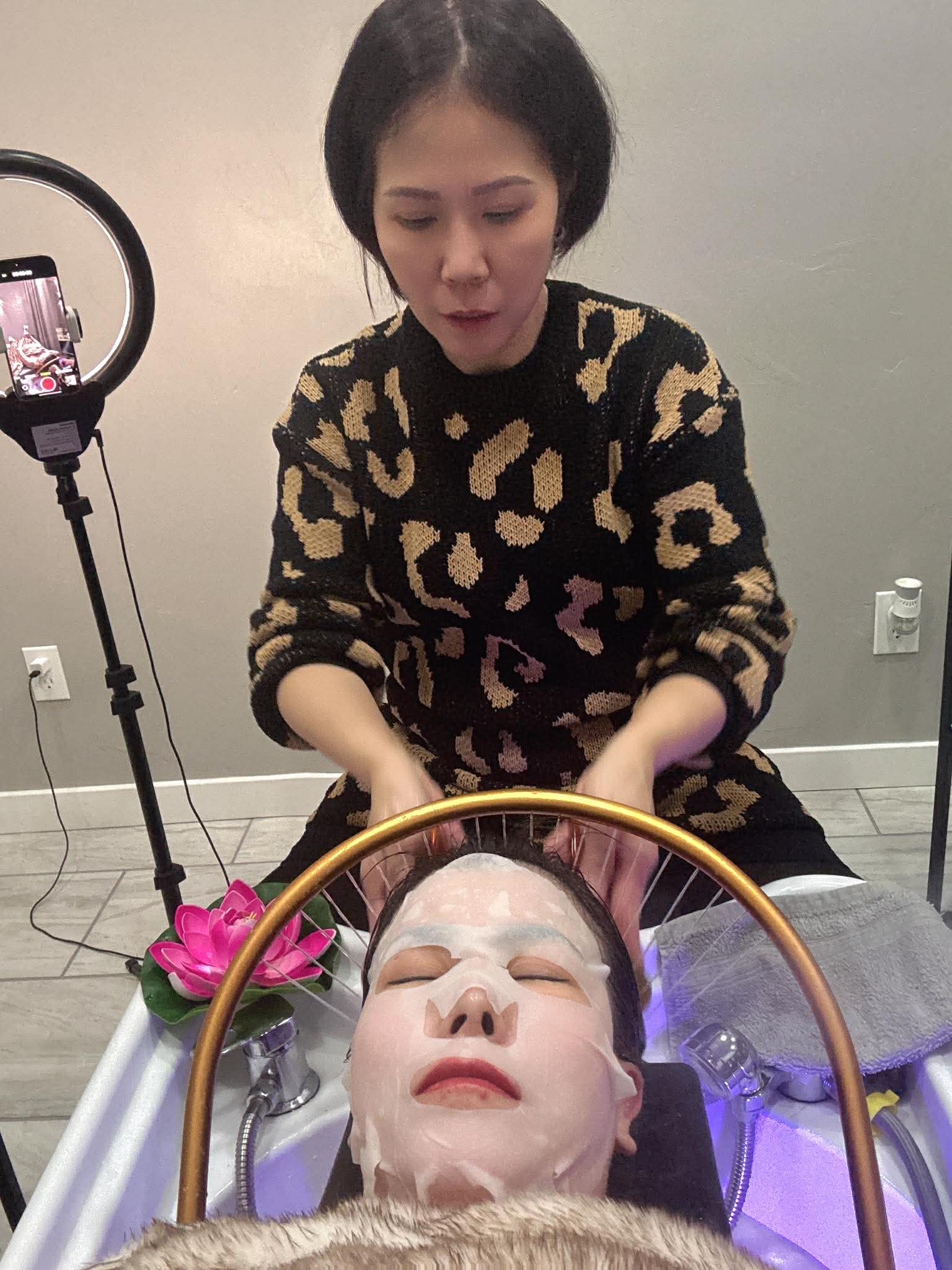 Facial service setup from another angle